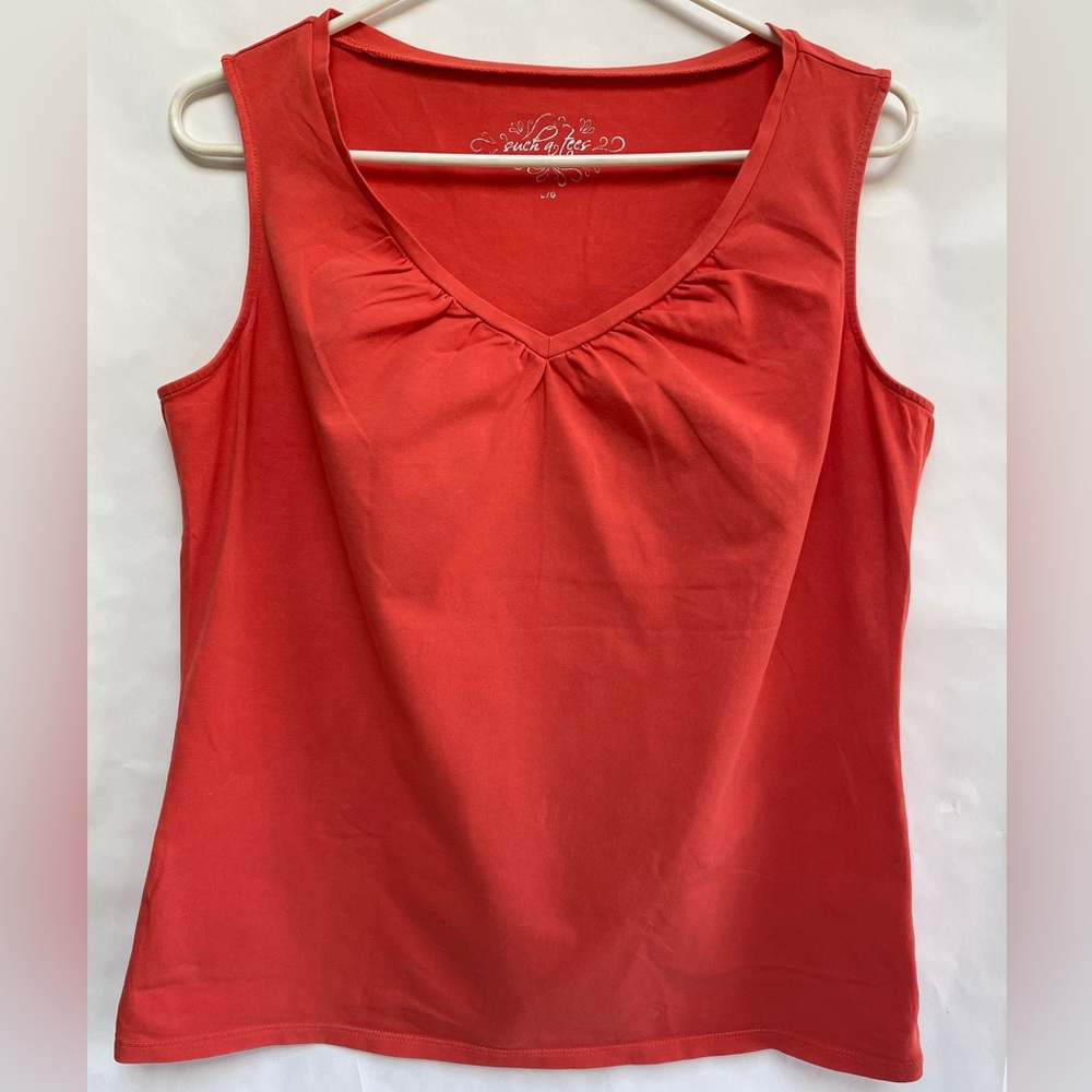 Free add on with bundle Sleeveless stretch v neck top Slightly gathered neckline